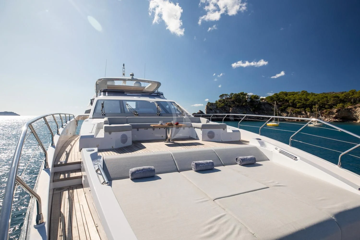 a boat on the water aboard CLOUDY BAY Yacht for Sale