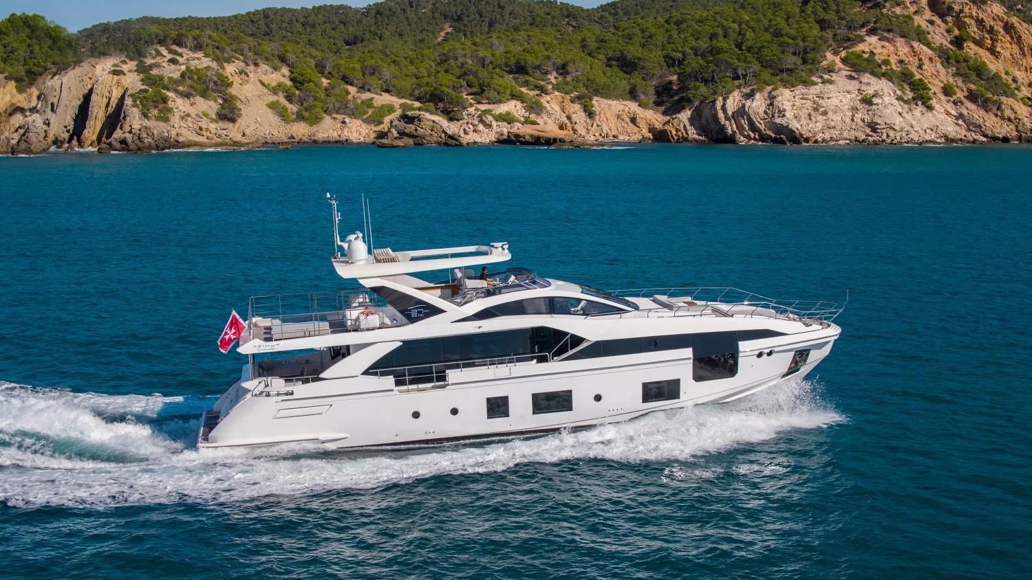 a boat on the water aboard CLOUDY BAY Yacht for Sale