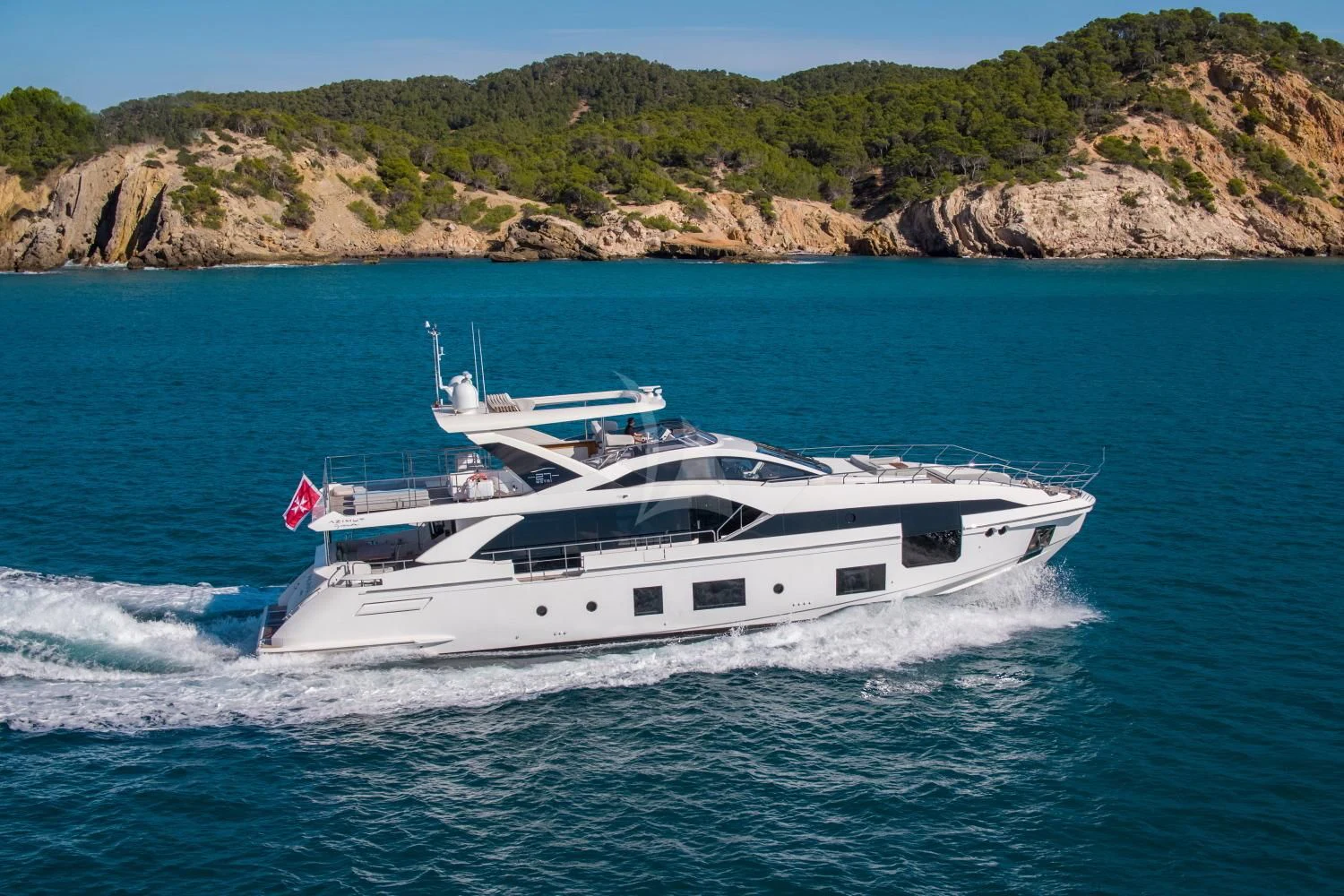 a boat on the water aboard CLOUDY BAY Yacht for Sale