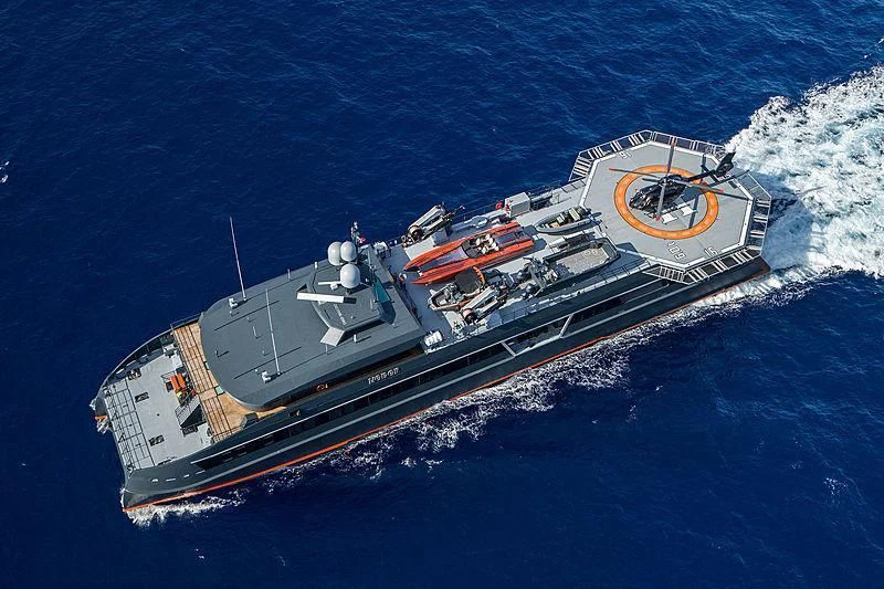 a ship in the water aboard HODOR Yacht for Charter