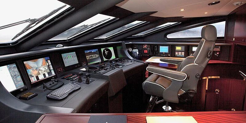 inside of a car aboard AILISH V Yacht for Sale