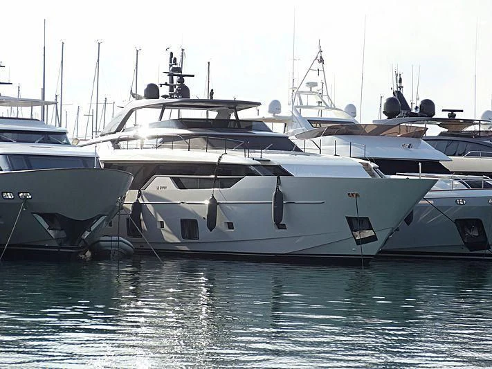 a group of boats in the water aboard PIOLA Yacht for Sale
