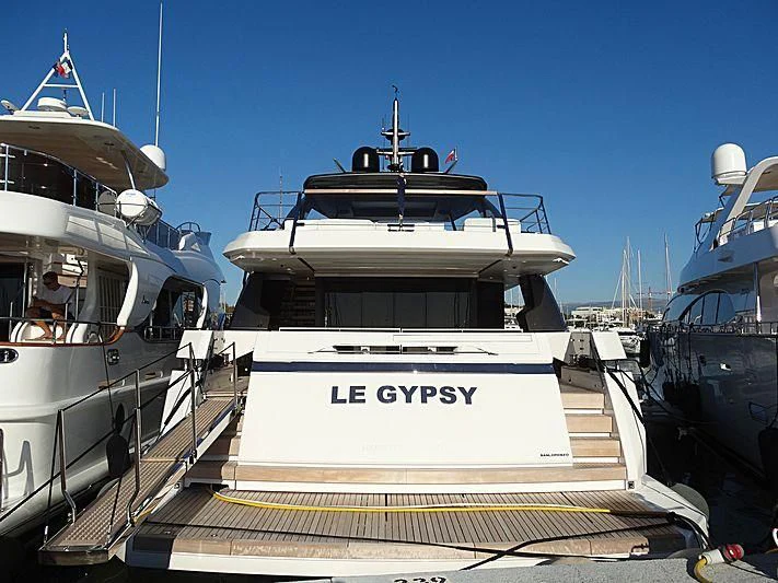 a group of boats are parked in a harbor aboard PIOLA Yacht for Sale