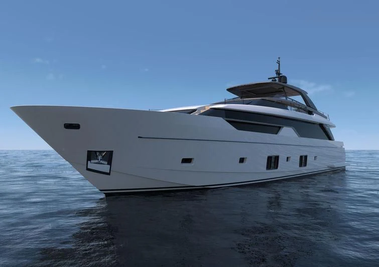 a white yacht on the water aboard PIOLA Yacht for Sale