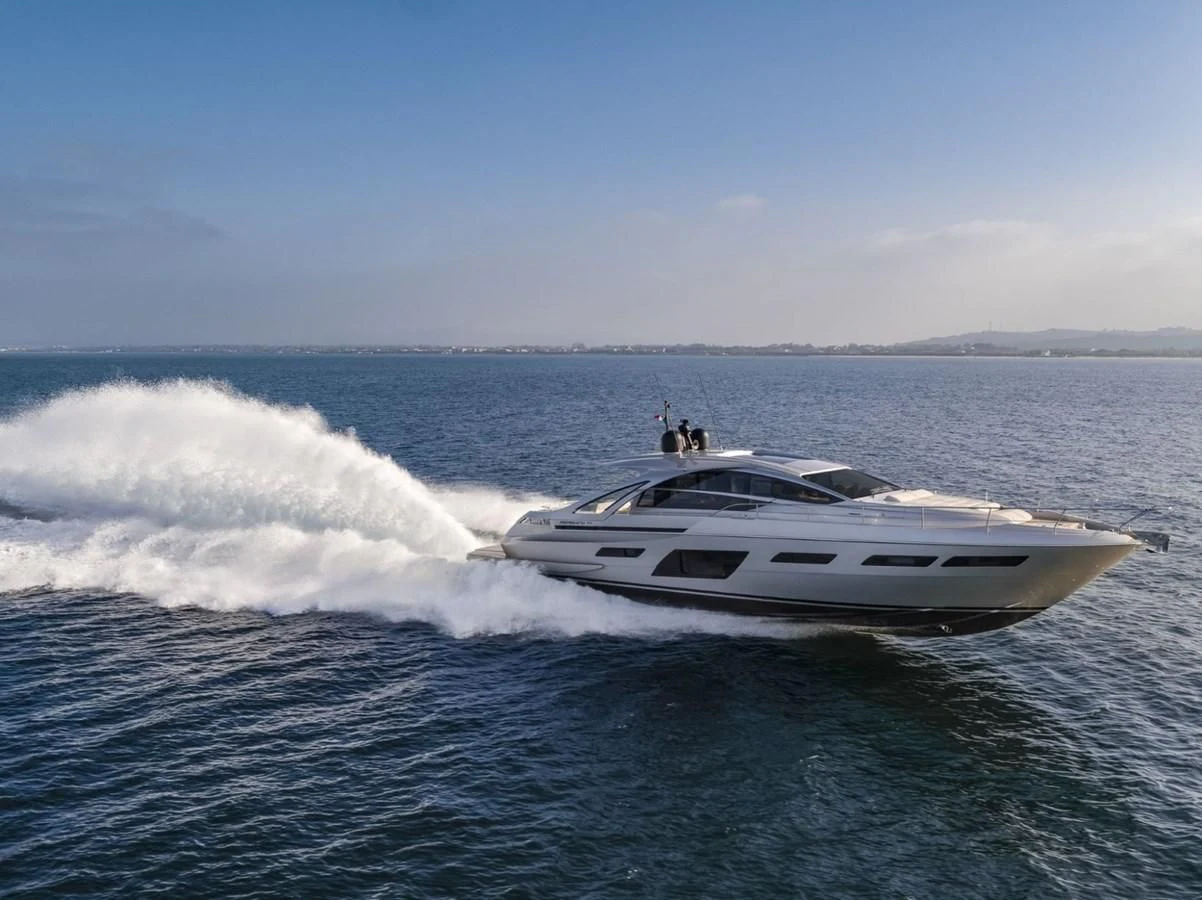 a boat on the water aboard PERSHING 7X Yacht for Sale
