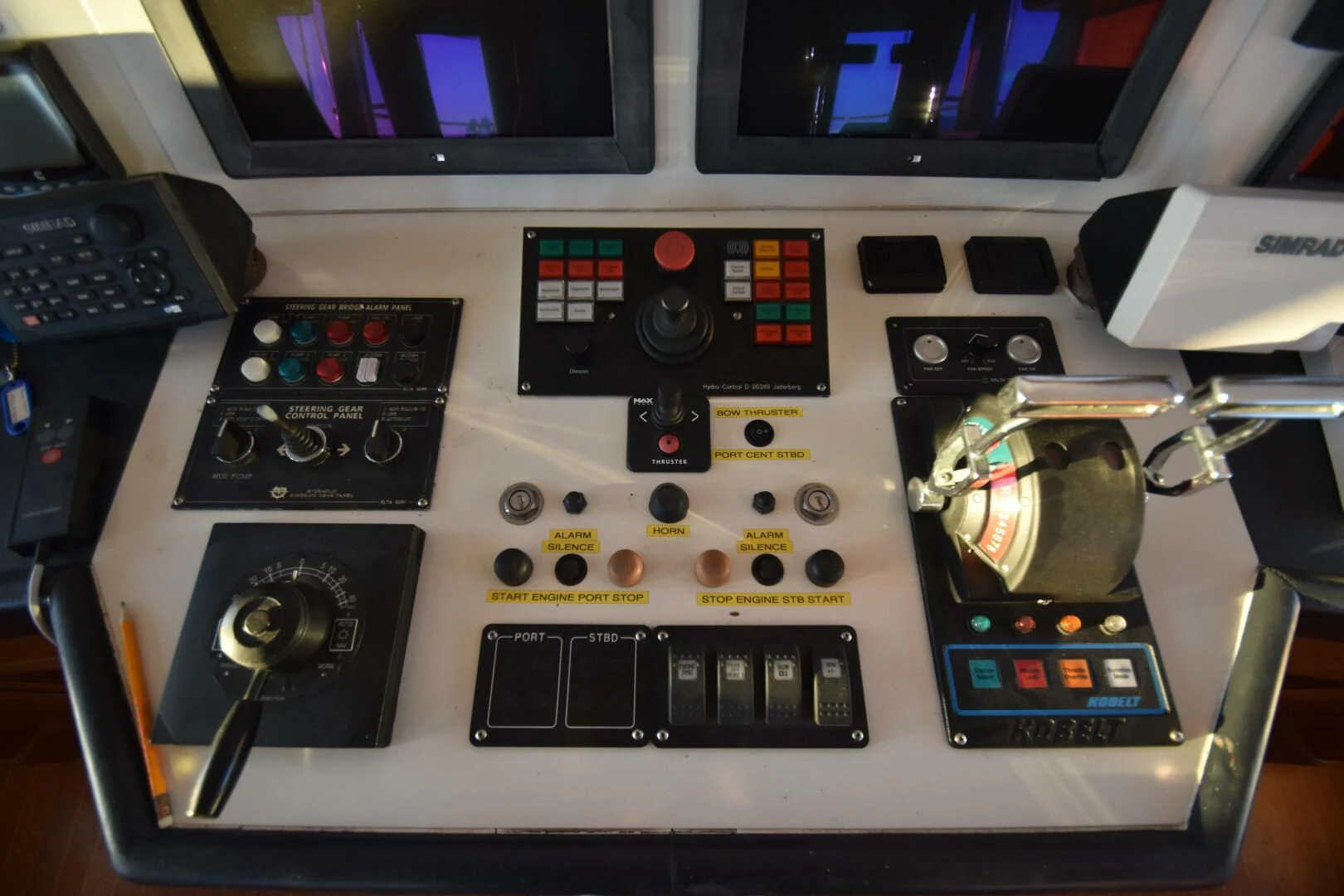 a group of electronic devices aboard BLUE SEAS Yacht for Sale