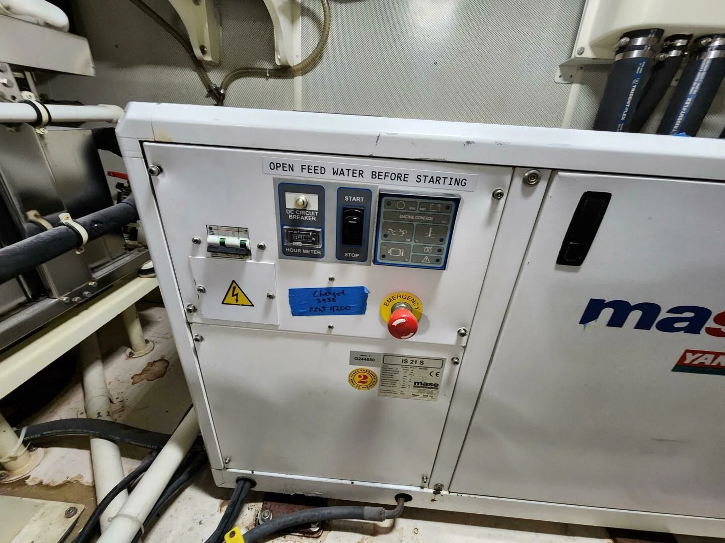 a machine with a screen aboard BLUE SEAS Yacht for Sale