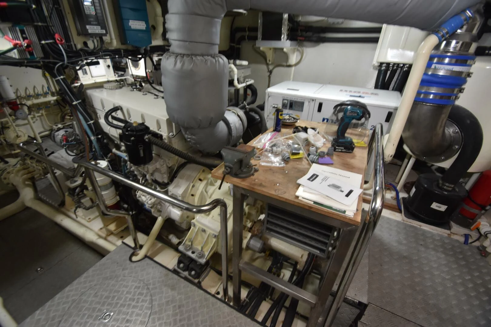 a machine in a factory aboard BLUE SEAS Yacht for Sale