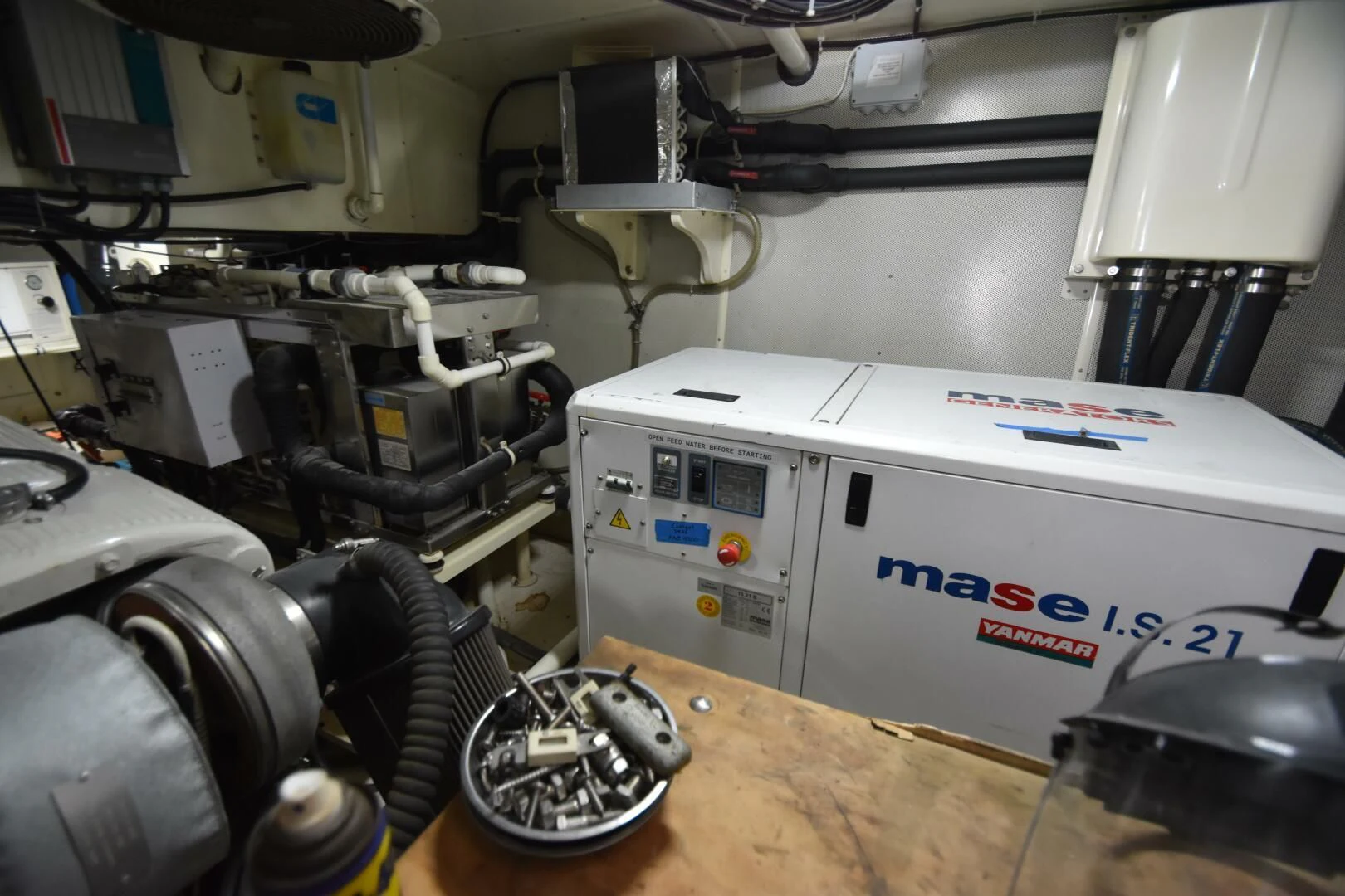 a machine in a room aboard BLUE SEAS Yacht for Sale