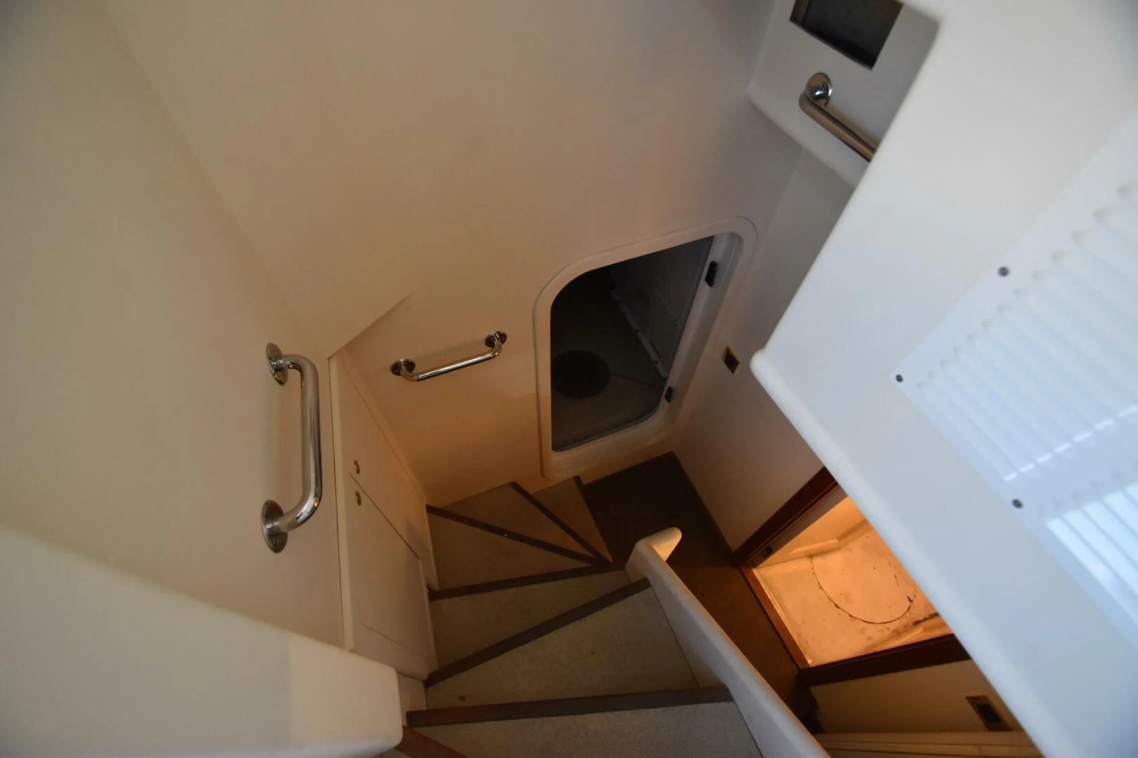 a white door with a vent aboard BLUE SEAS Yacht for Sale