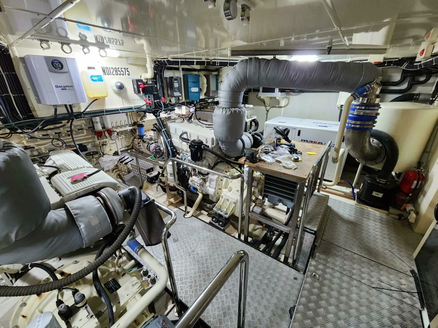 a room with machinery aboard BLUE SEAS Yacht for Sale