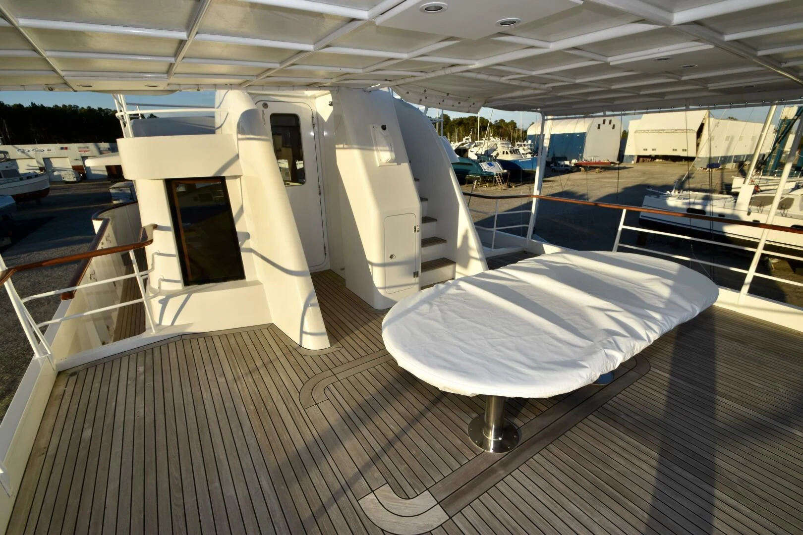 a room with a large white object aboard BLUE SEAS Yacht for Sale