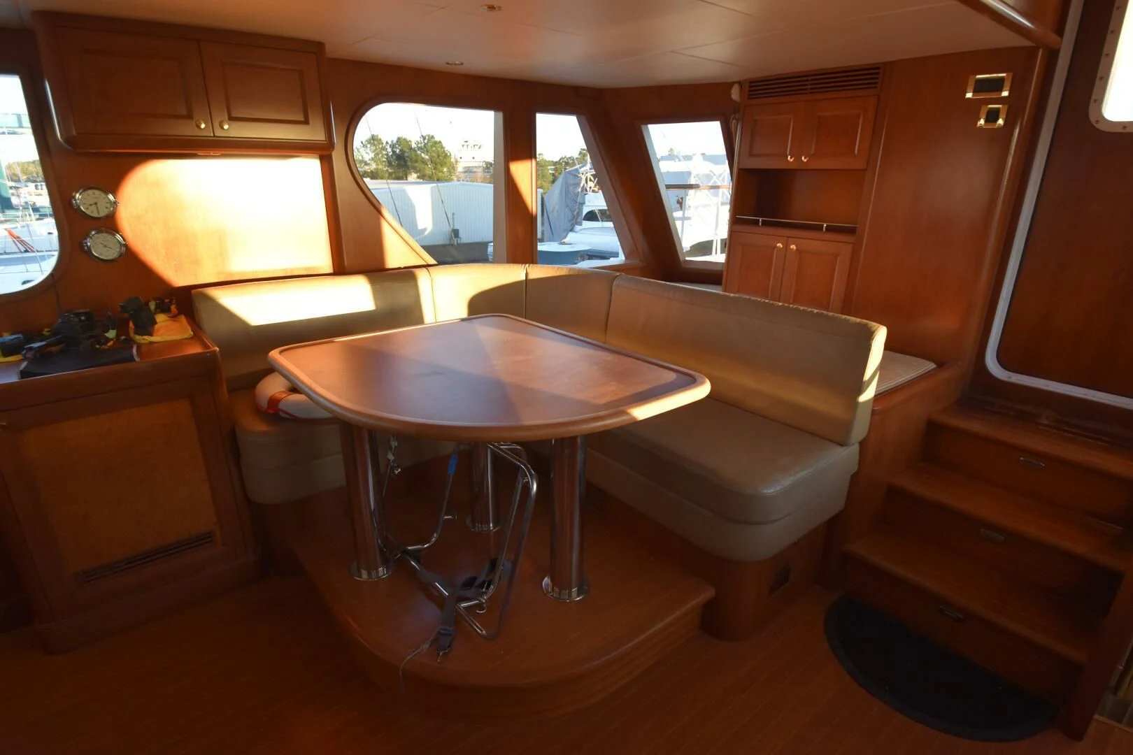 a table and chairs in a room aboard BLUE SEAS Yacht for Sale