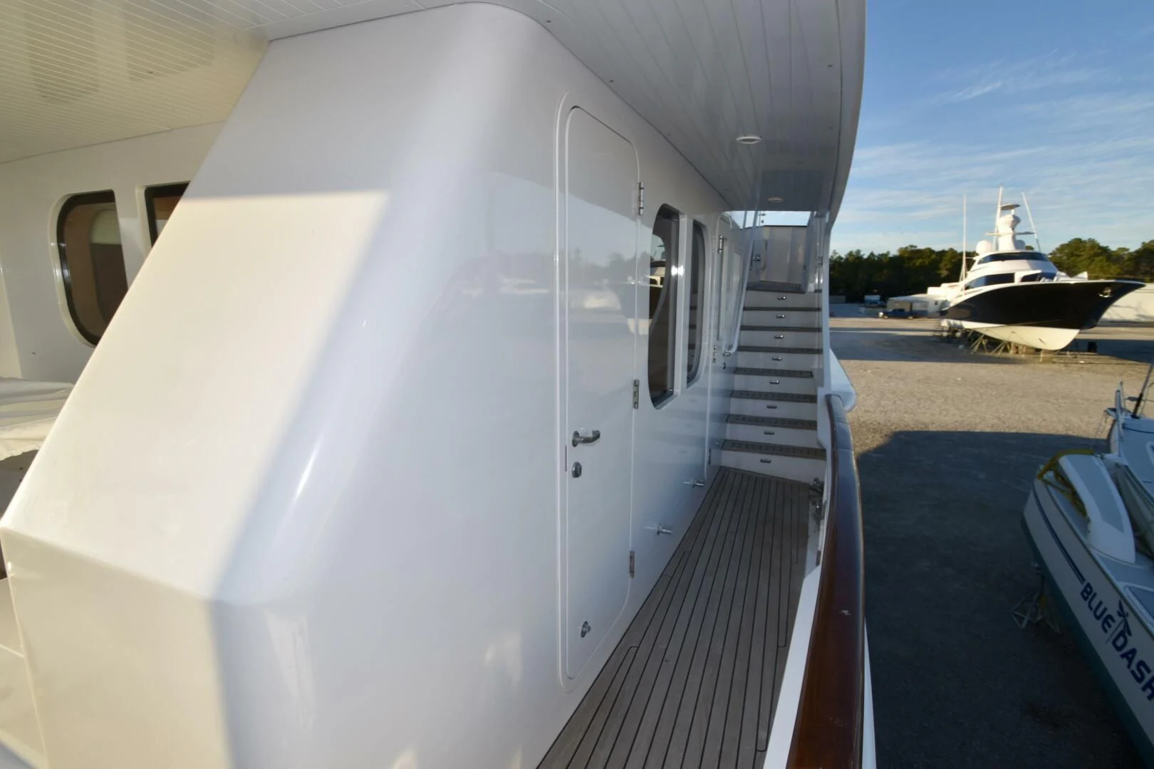 a white truck with a door open aboard BLUE SEAS Yacht for Sale