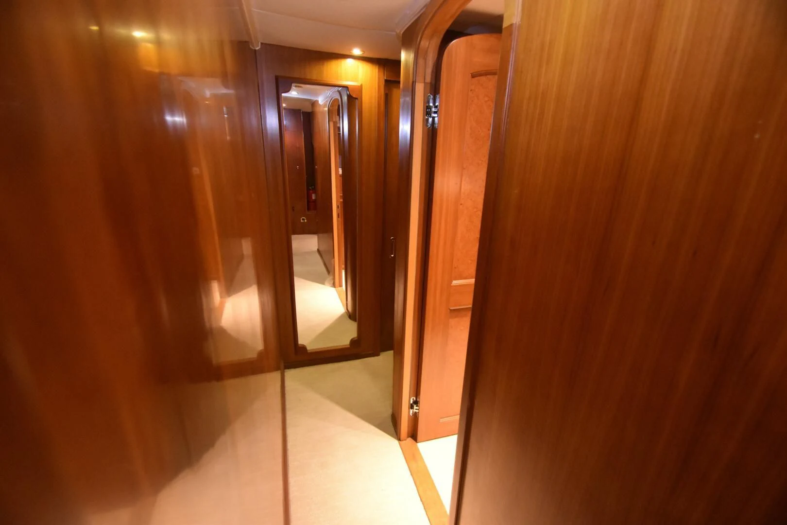 a hallway with a door aboard BLUE SEAS Yacht for Sale