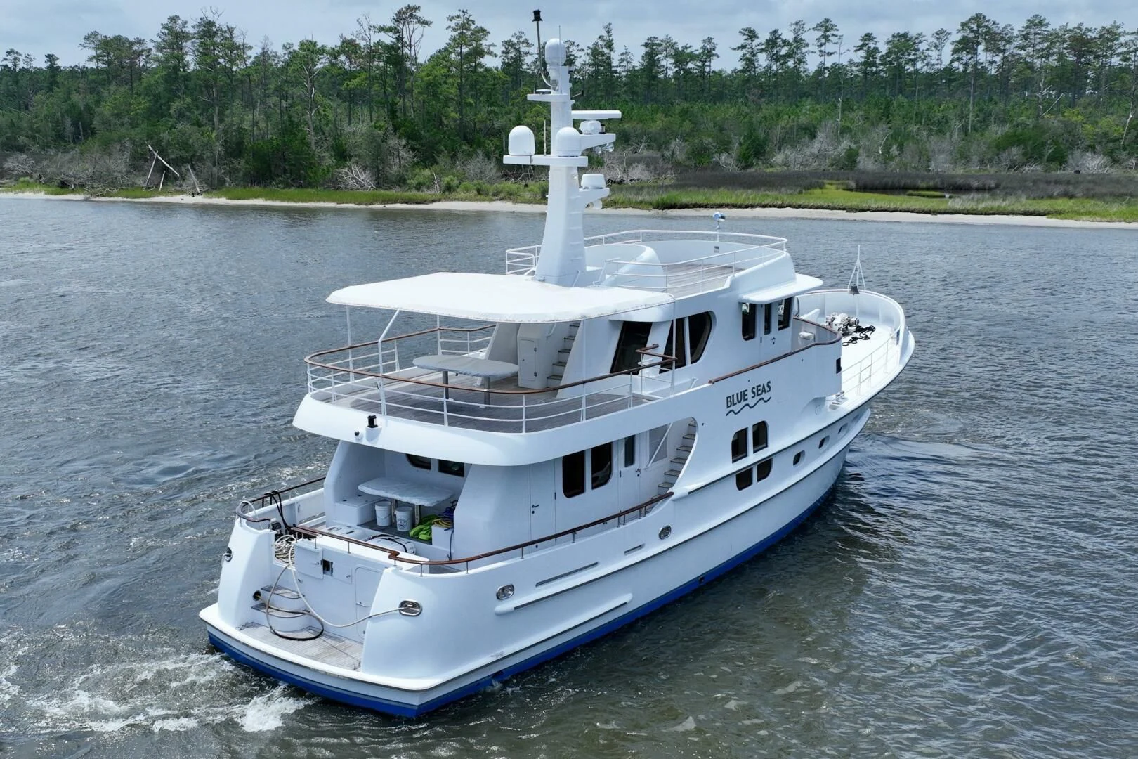 a boat on the water aboard BLUE SEAS Yacht for Sale