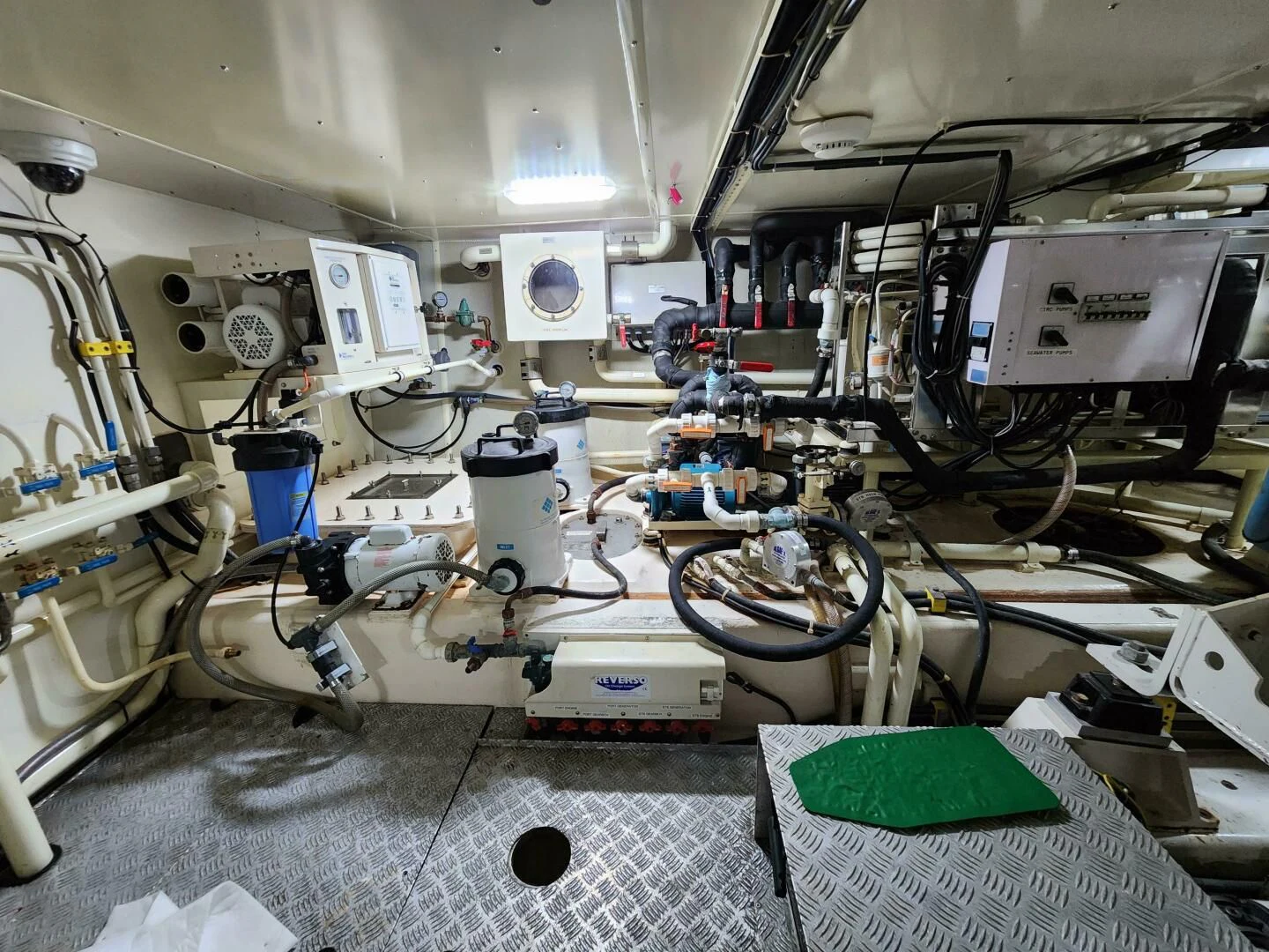 a room with a machine and a computer aboard BLUE SEAS Yacht for Sale