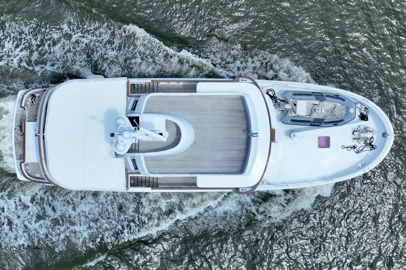 a white rectangular object with a silver ring on it aboard BLUE SEAS Yacht for Sale