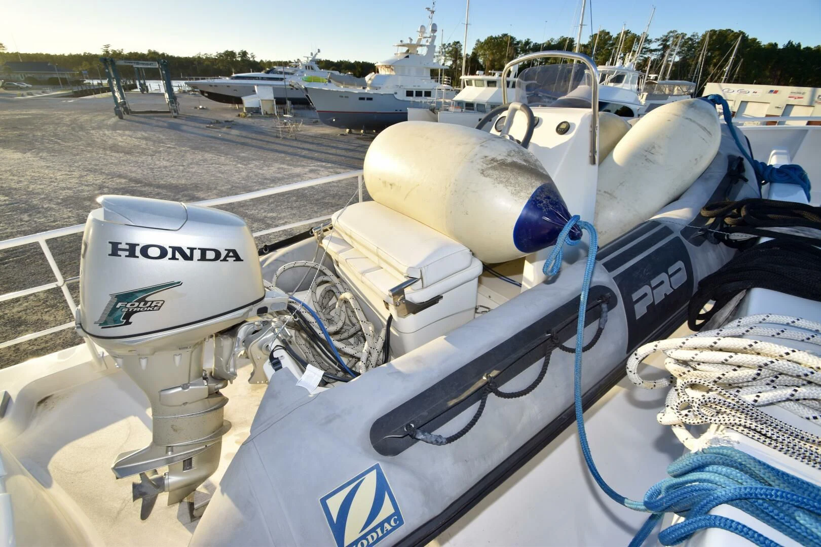 a white machine on a boat aboard BLUE SEAS Yacht for Sale