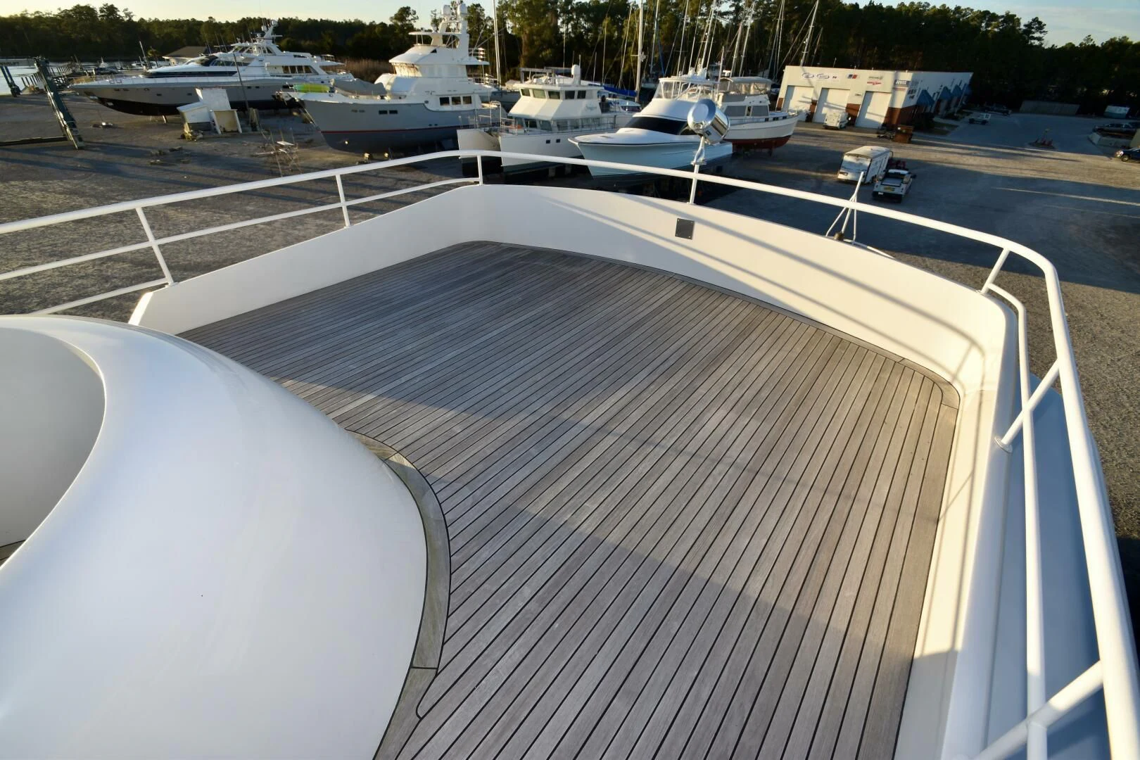 a deck with many boats aboard BLUE SEAS Yacht for Sale