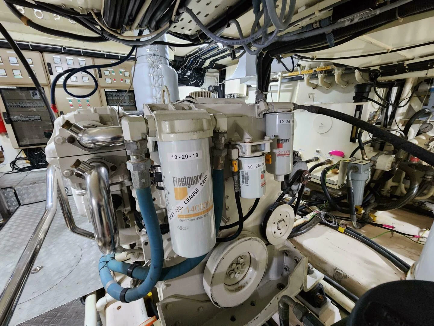 a machine with wires aboard BLUE SEAS Yacht for Sale