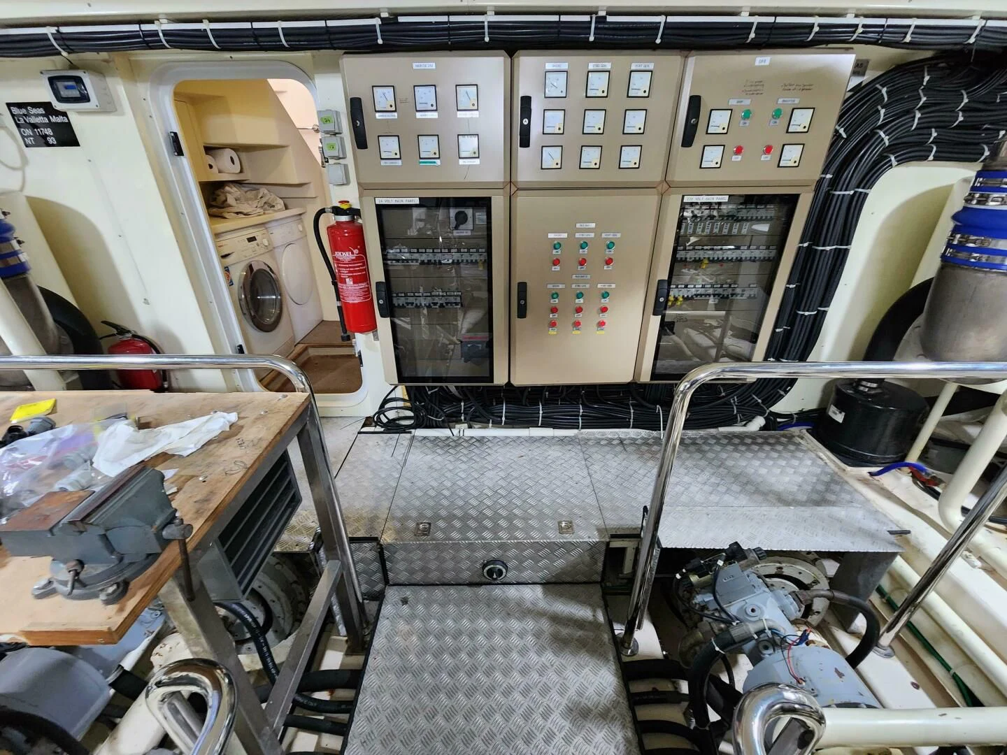 a room with machinery aboard BLUE SEAS Yacht for Sale