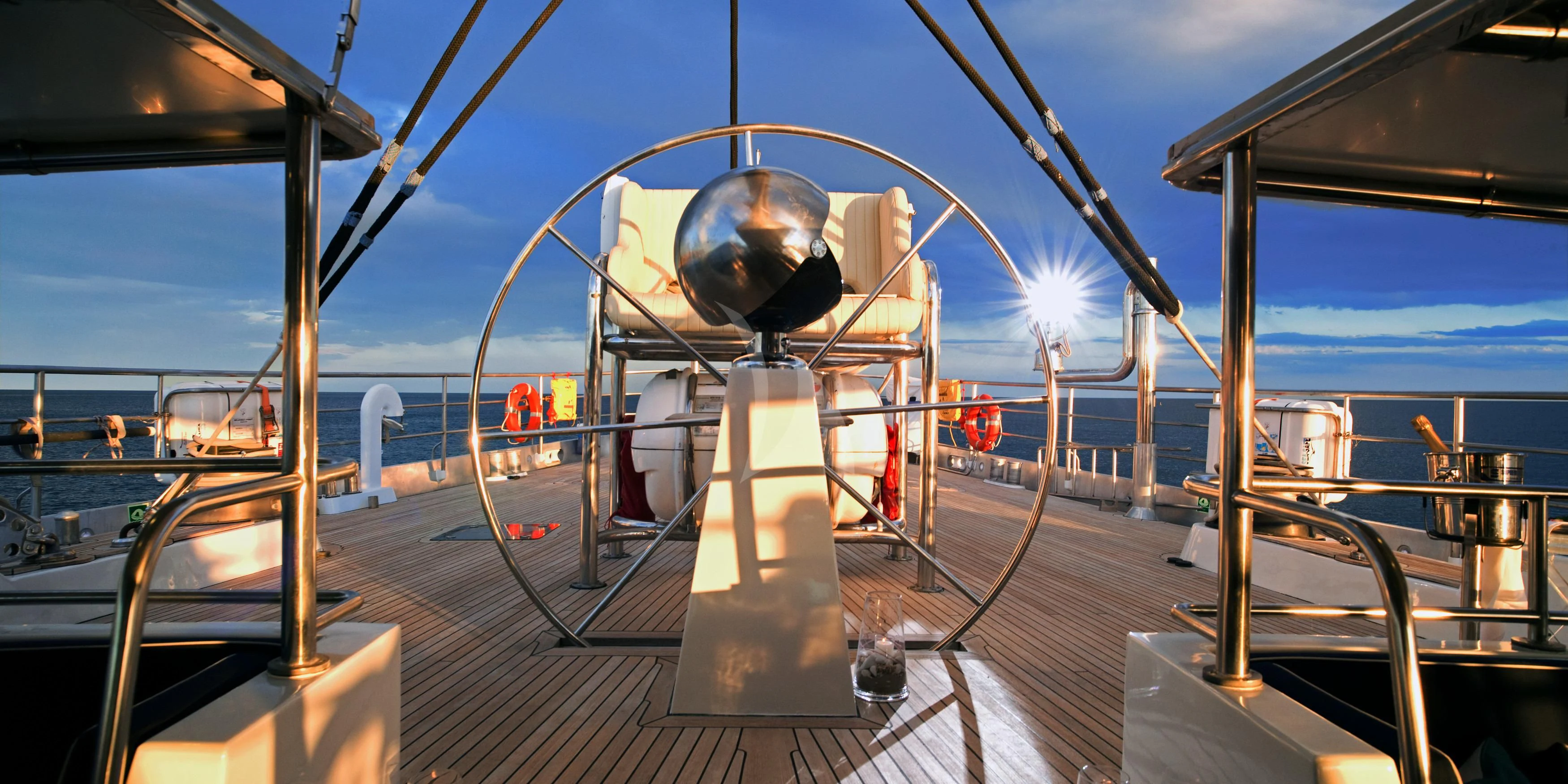 a boat on the water aboard DWINGER Yacht for Sale