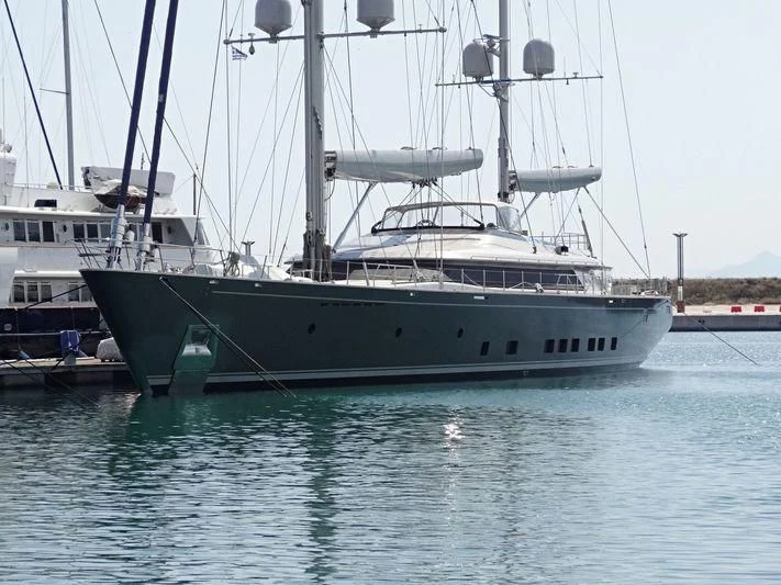 a large boat in the water aboard BARACUDA VALLETTA Yacht for Sale