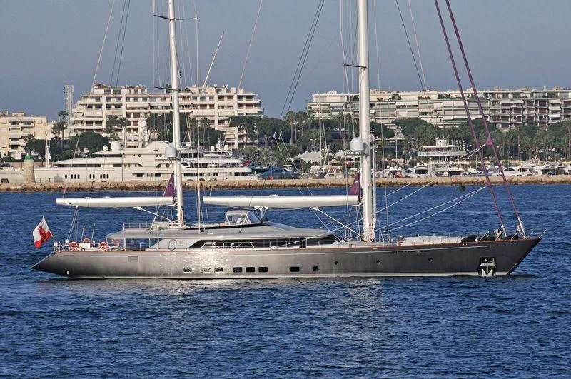 a large boat in the water aboard BARACUDA VALLETTA Yacht for Sale