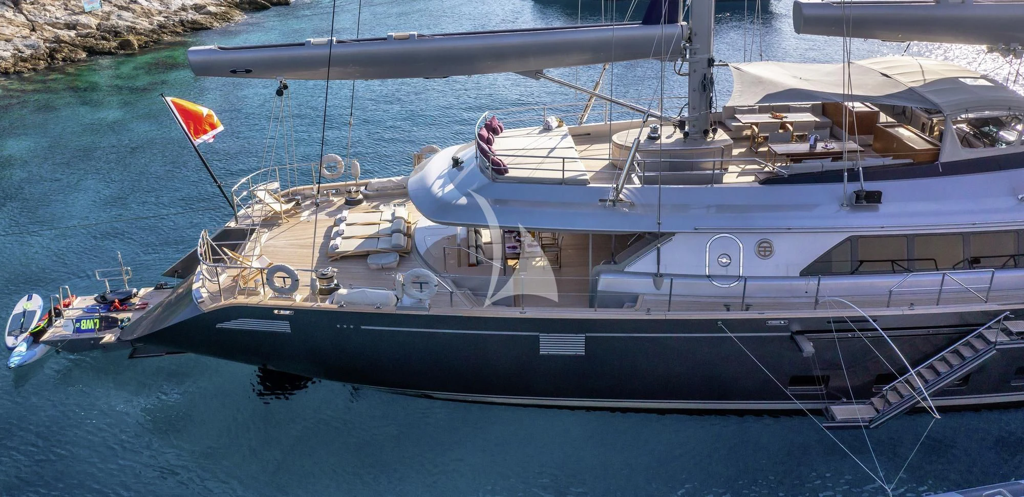 a boat in the water aboard BARACUDA VALLETTA Yacht for Sale