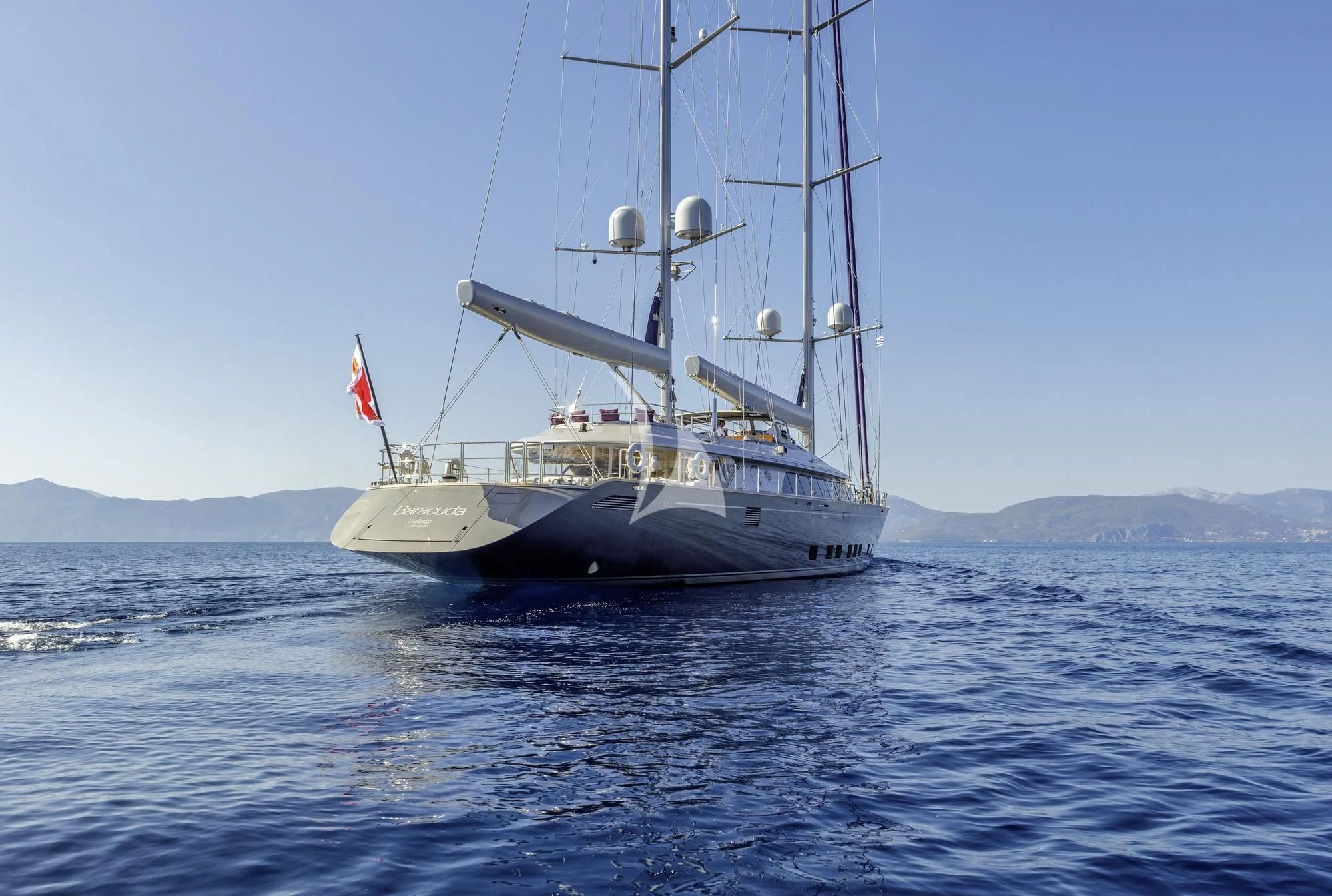 a boat in the water aboard BARACUDA VALLETTA Yacht for Sale