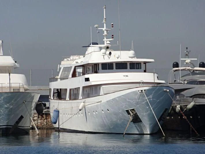a boat docked at a pier aboard ETOILE DU NORD Yacht for Sale