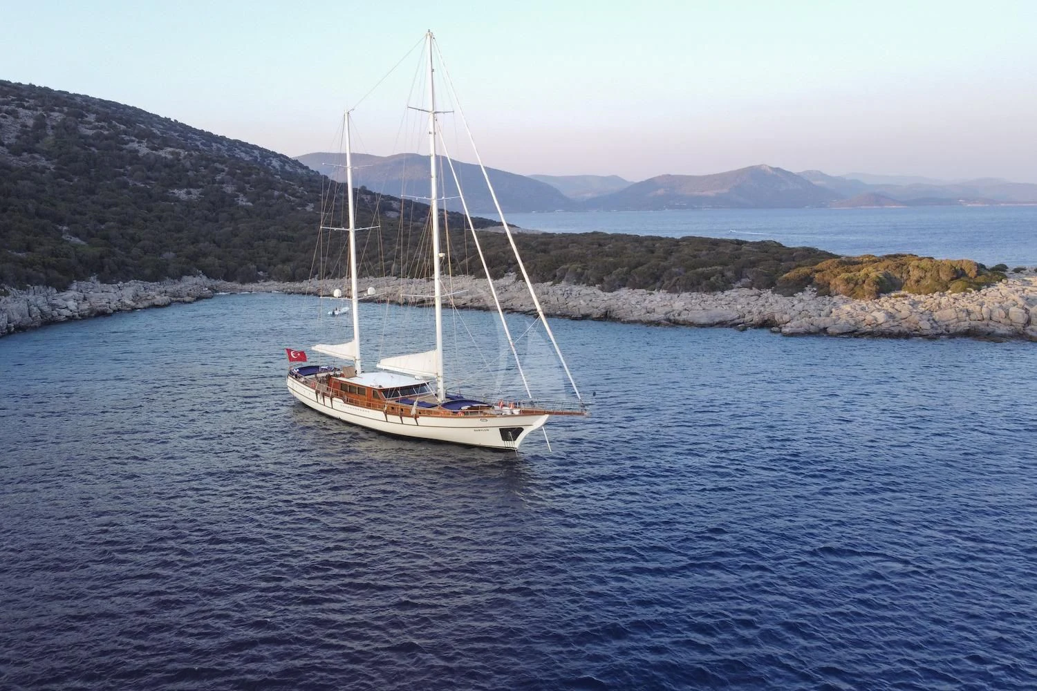 a sailboat on the water aboard BABYLON Yacht for Sale