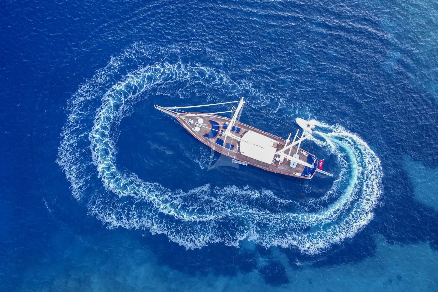 a ship in the water aboard BABYLON Yacht for Sale