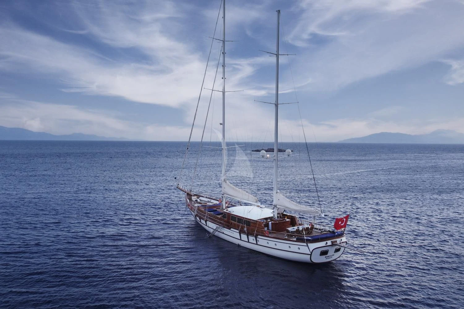 a boat in the water aboard BABYLON Yacht for Sale