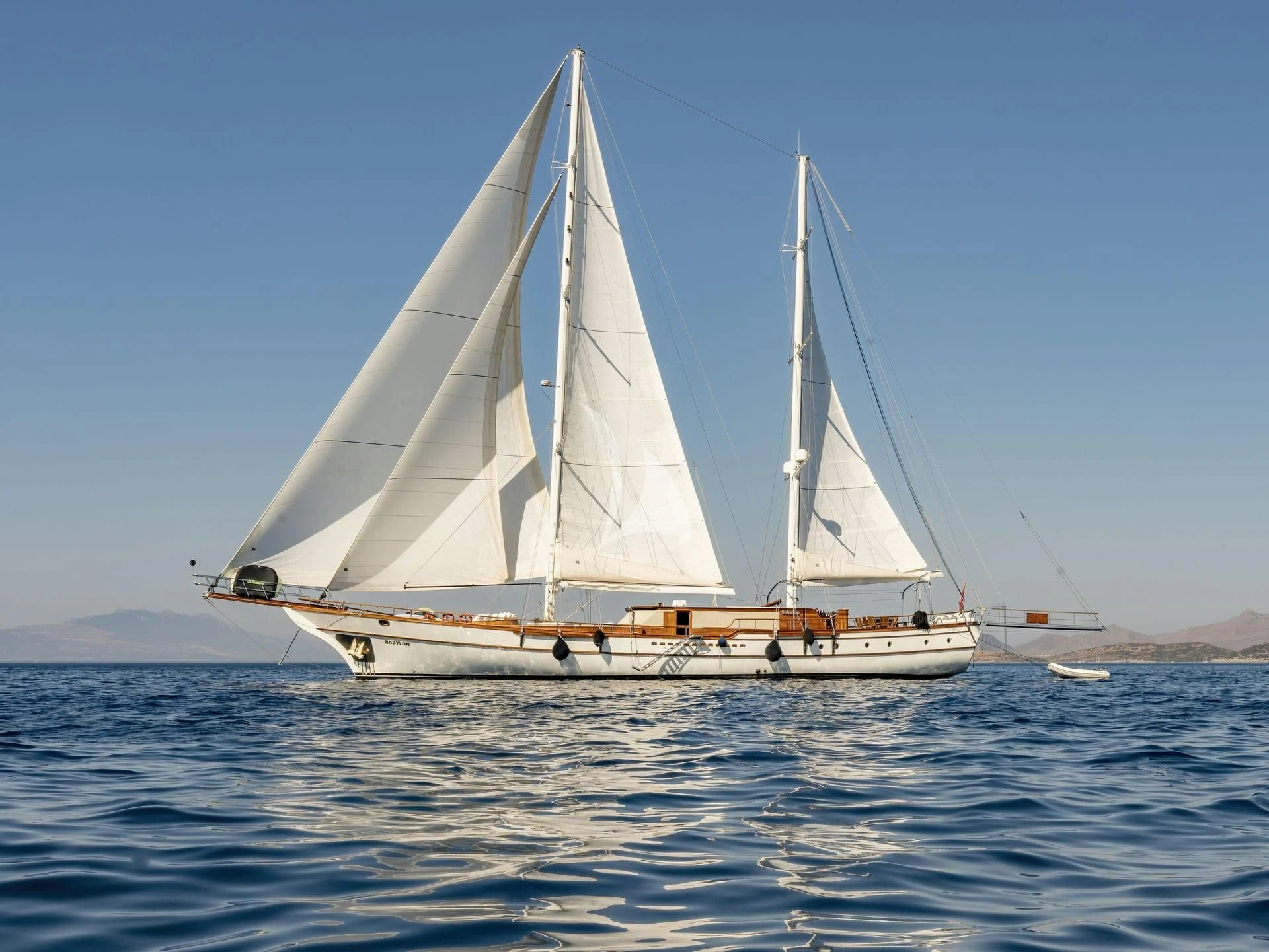 a sailboat on the water aboard BABYLON Yacht for Sale