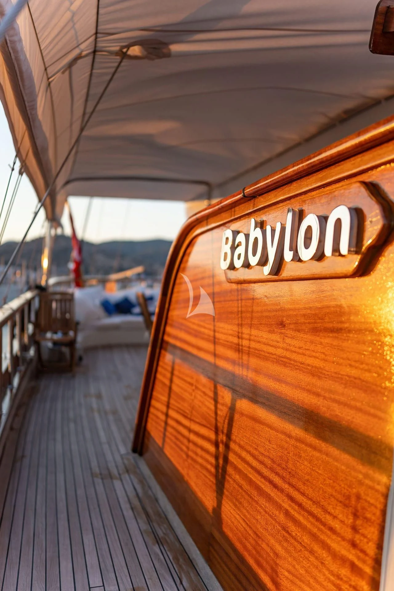 a boat on the water aboard BABYLON Yacht for Sale