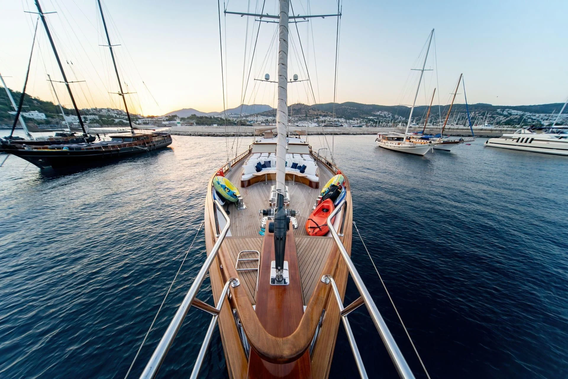 a boat on the water aboard BABYLON Yacht for Sale