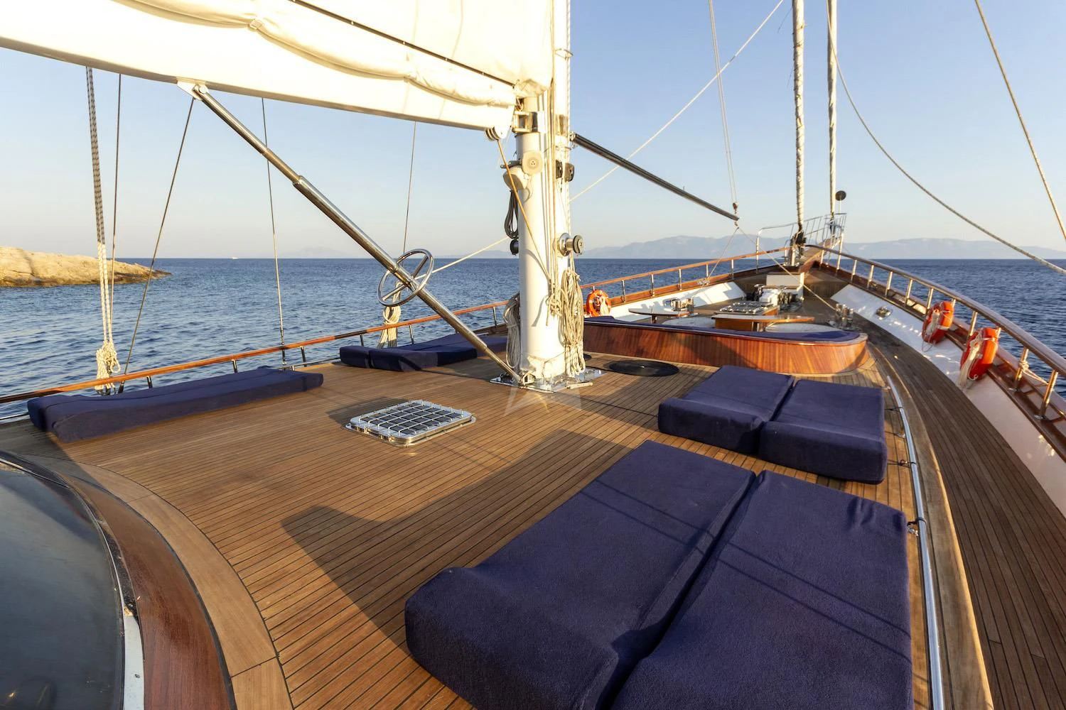 a boat on the water aboard BABYLON Yacht for Sale