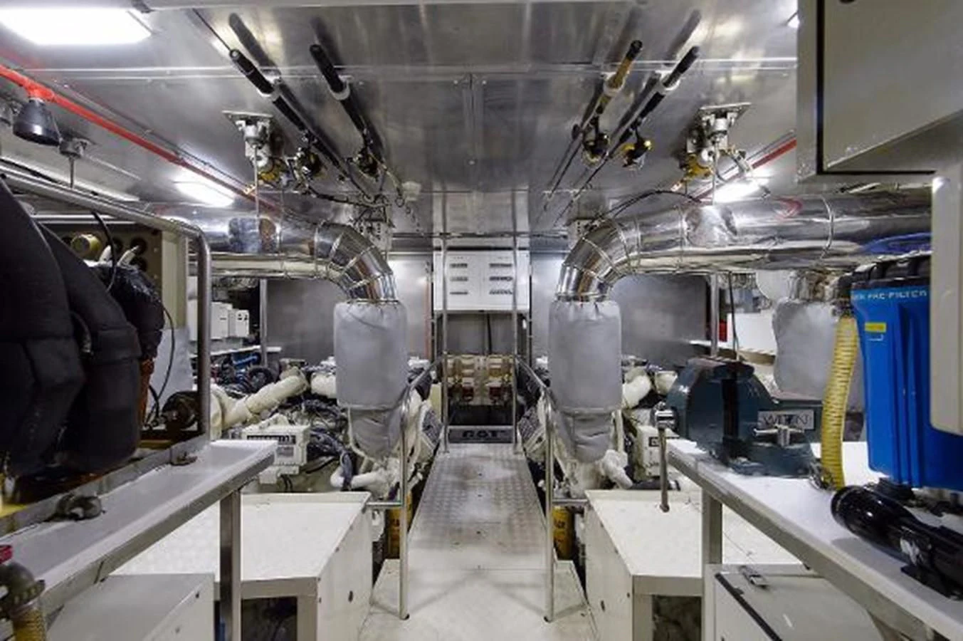 a room with machines and machinery aboard UTOPIA Yacht for Sale