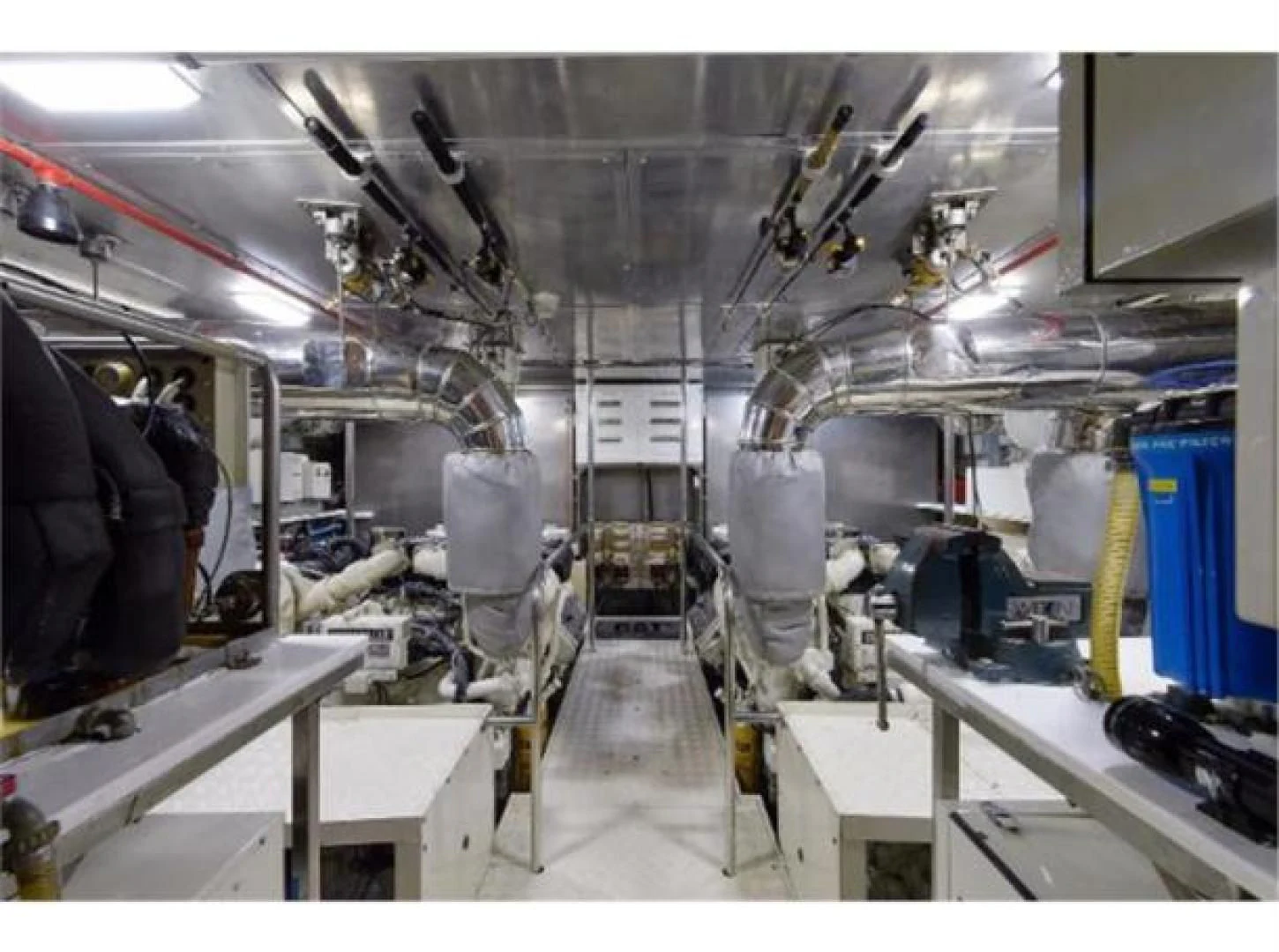 a room with machinery aboard UTOPIA Yacht for Sale
