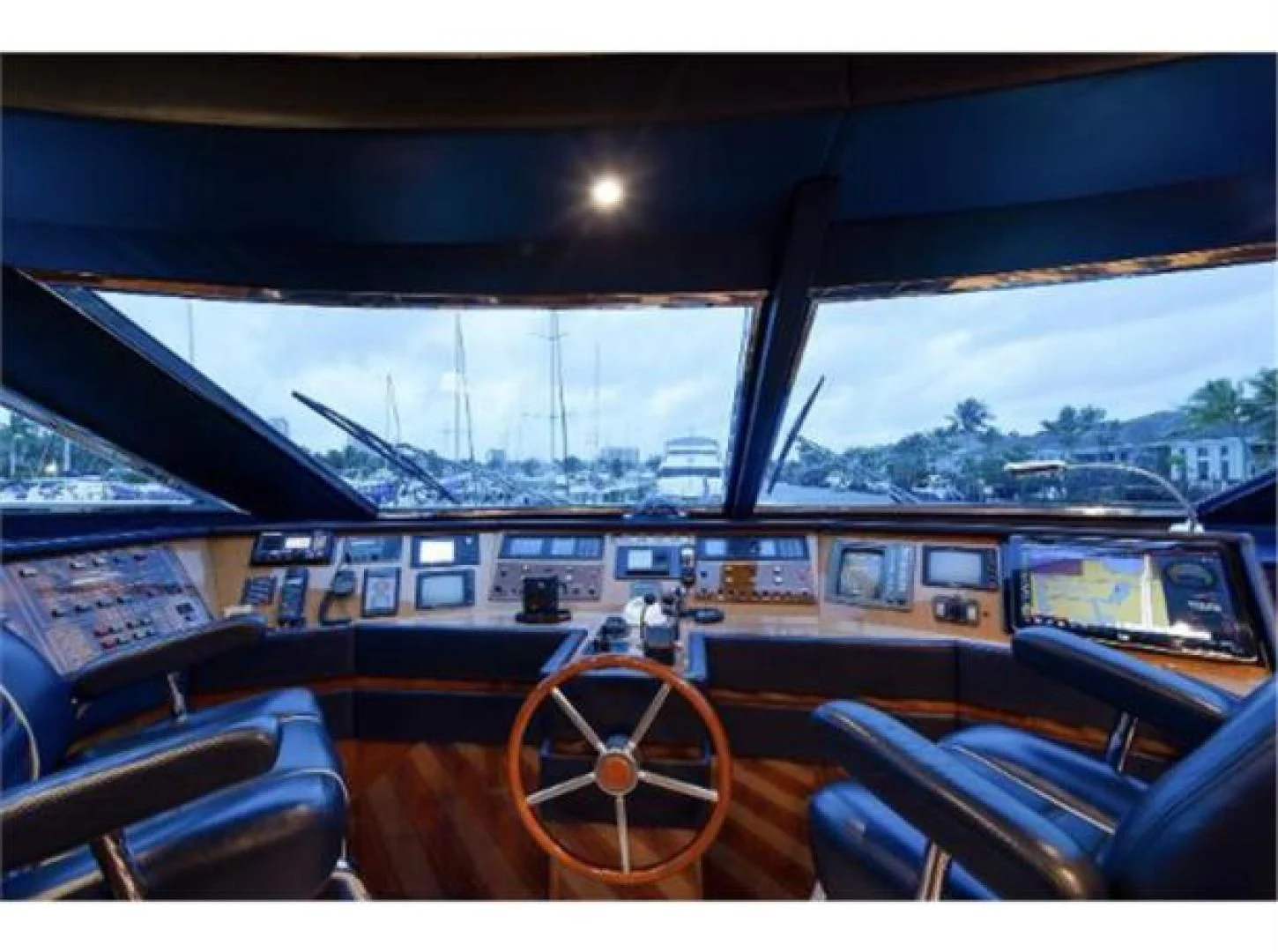 inside of a car aboard UTOPIA Yacht for Sale