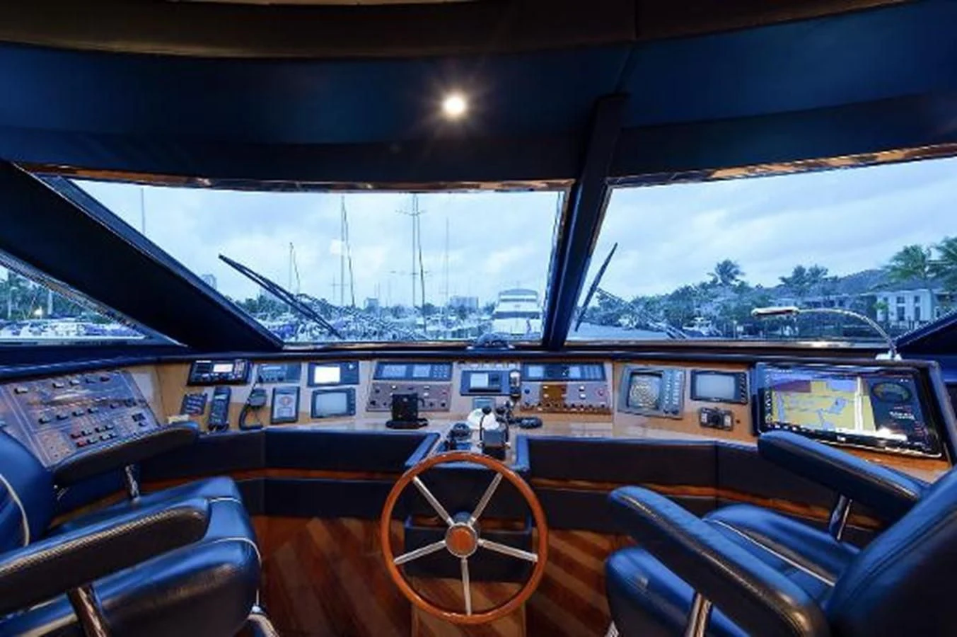 inside of a car aboard UTOPIA Yacht for Sale