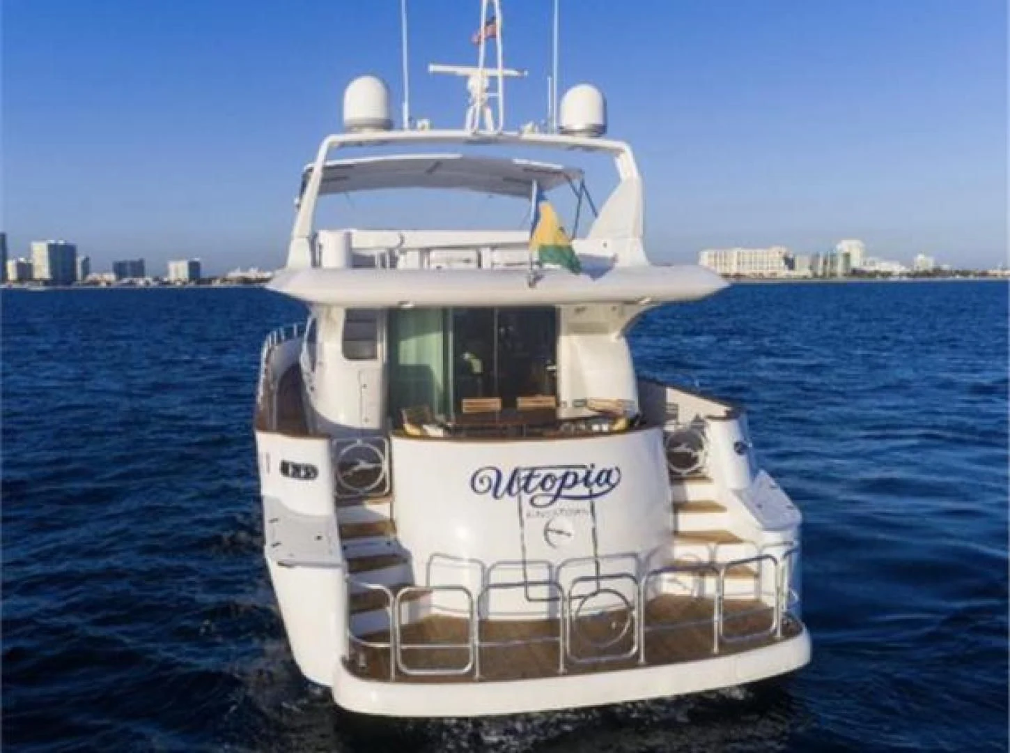a boat in the water aboard UTOPIA Yacht for Sale