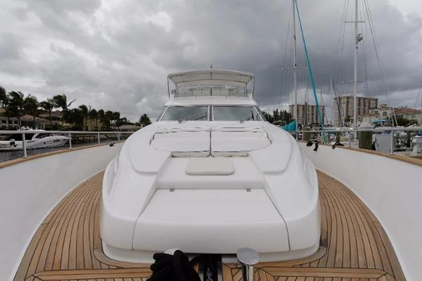 a boat on a deck aboard UTOPIA Yacht for Sale