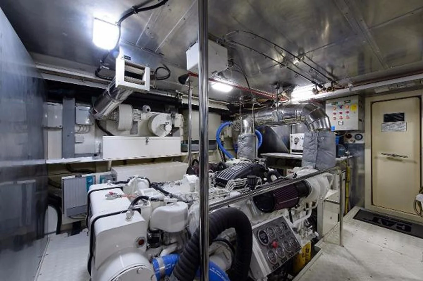 a room with machinery aboard UTOPIA Yacht for Sale