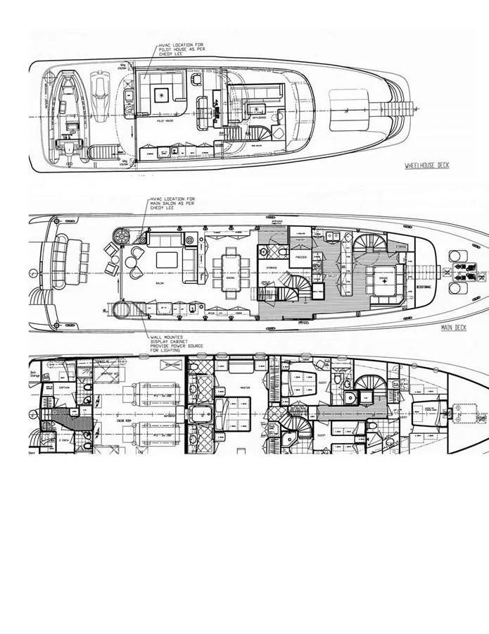 diagram, engineering drawing aboard MY WAY Yacht for Sale
