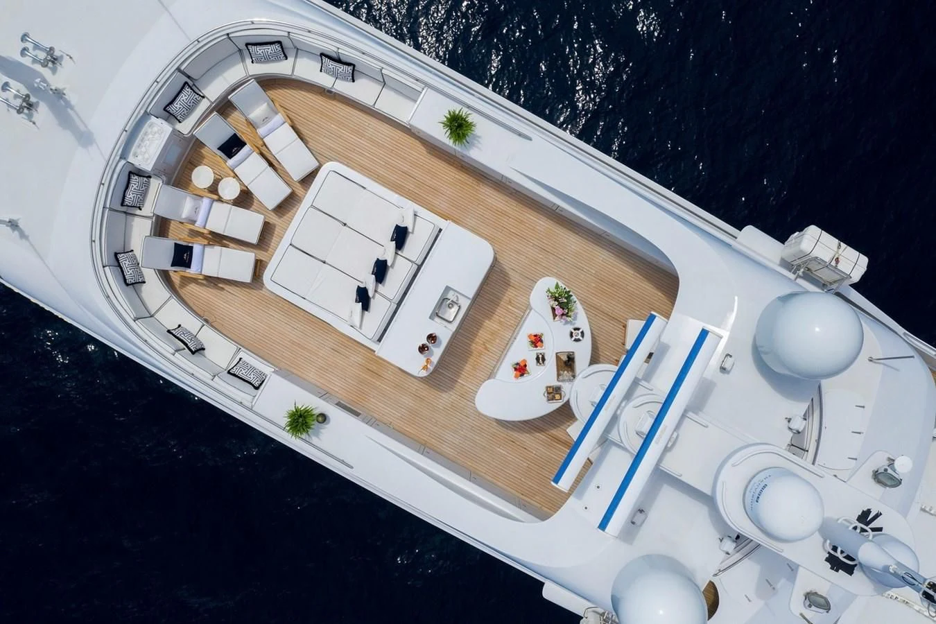 a satellite view of a planet aboard SIERRA 2 Yacht for Sale