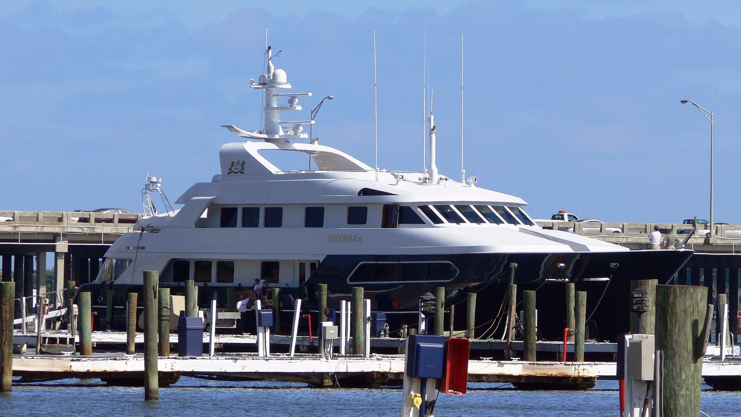 a large white boat aboard SIERRA 2 Yacht for Sale
