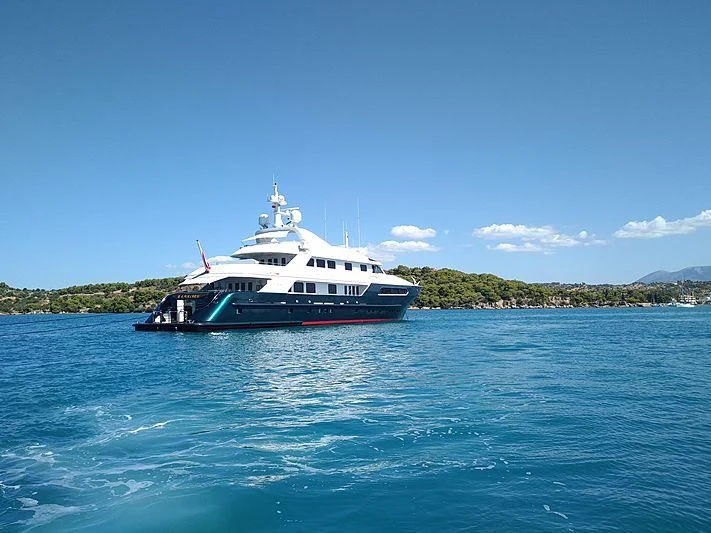 a boat in the water aboard SIERRA 2 Yacht for Sale